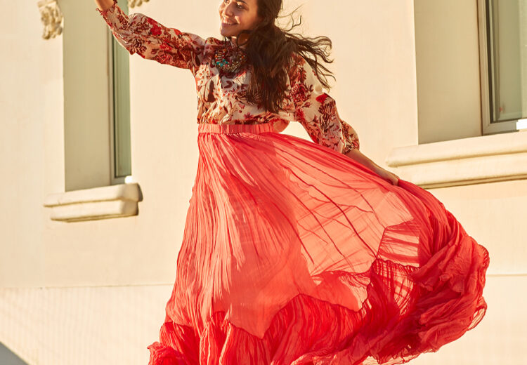 model red dress